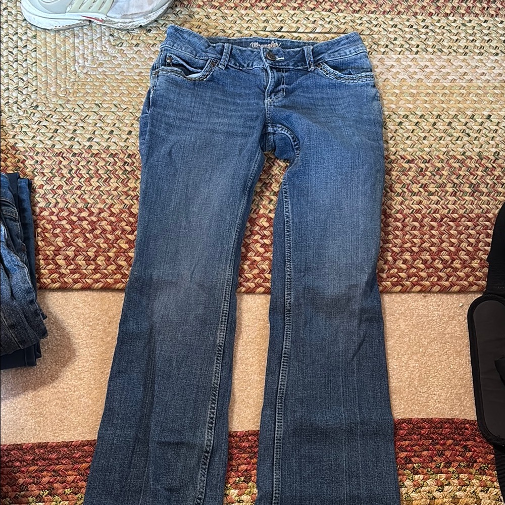 Wrangler Flare & Wide Leg Jeans in Classic Blue